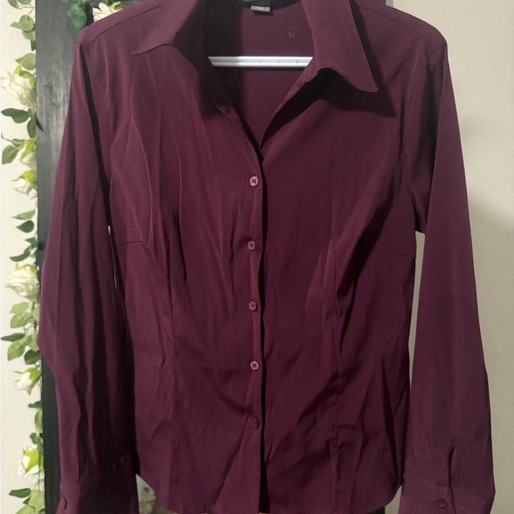 Women's Purple Button-Up Shirt